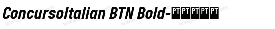 ConcursoItalian BTN Bold字体转换